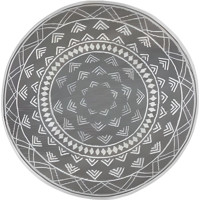 Tapis d'extérieur rond 150 cm Atmosphera - Couleur: Tapis d'extérieur rond 150 cm Gris-Gris$Gris