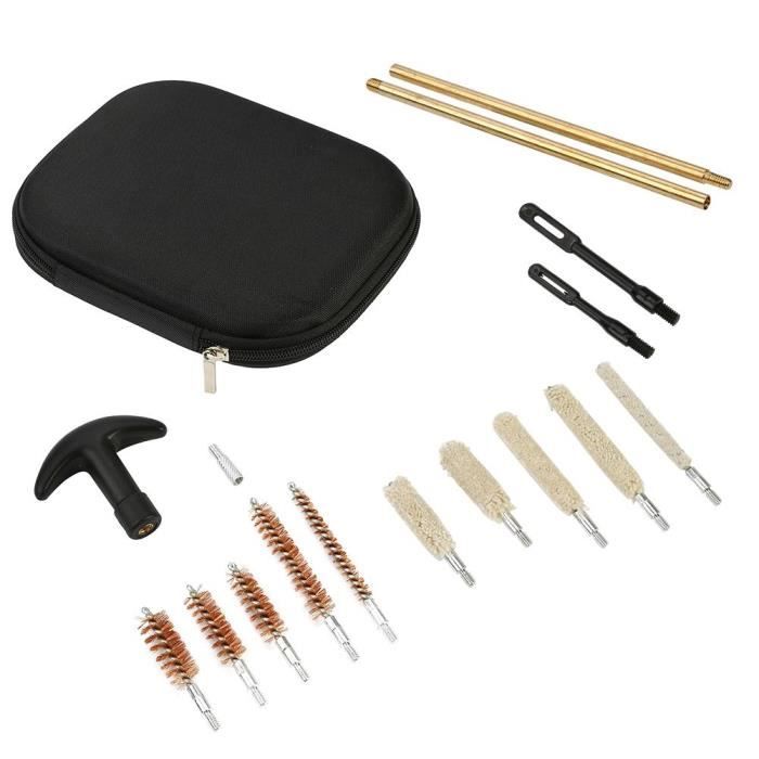 16pcs Pistolet Kit De Nettoyage Pinceaux Portable Avec Housse De Transport Pour Pistolets À Main 22 357 38 40 44 45 9mm-HEN