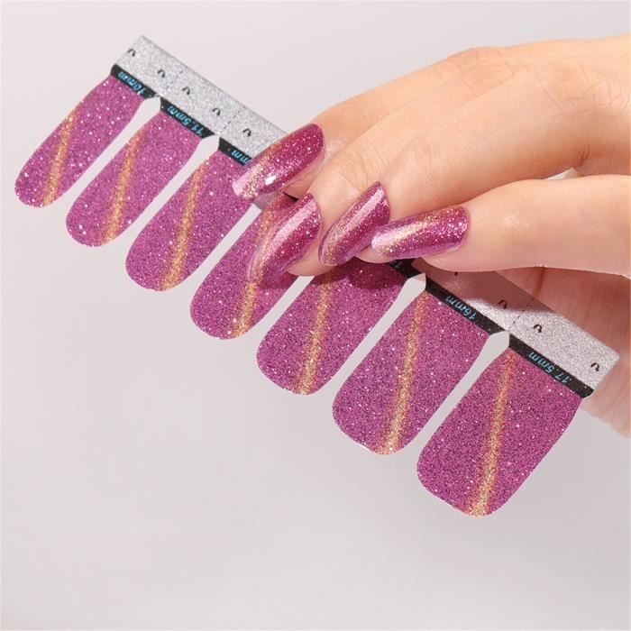 Bandes de vernis à ongles de couleur enveloppent les décalcomanies de bricolage autocollants de beauté pour les ongles couverture