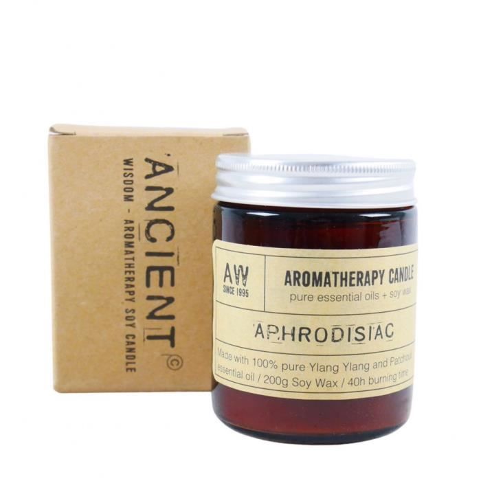 Bougie aromathérapie à la cire de soja senteur Ylang Ylang & Patchouli 200g / 40h