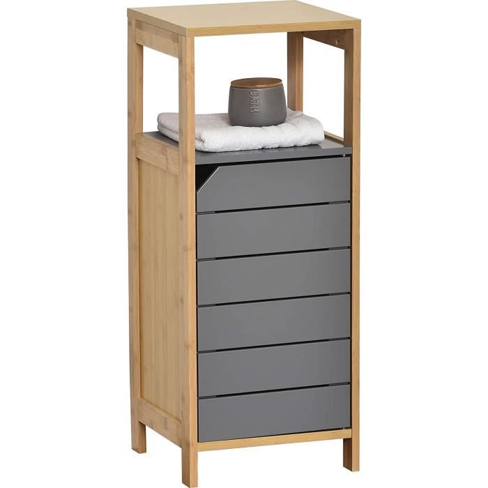 Titre : MadeInNature Meuble pour Salle de Bain Calédonie, Disponible en 6 déclinaisons Meuble Toilette ou Salle de Bain (Meuble Bas
