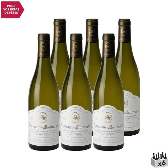 Chassagne-Montrachet 1er Cru La Grande Montagne Blanc 2019 - Lot de 6x75cl - Domaine Bachelet-Ramonet - Vin AOC Blanc de Bourgogne