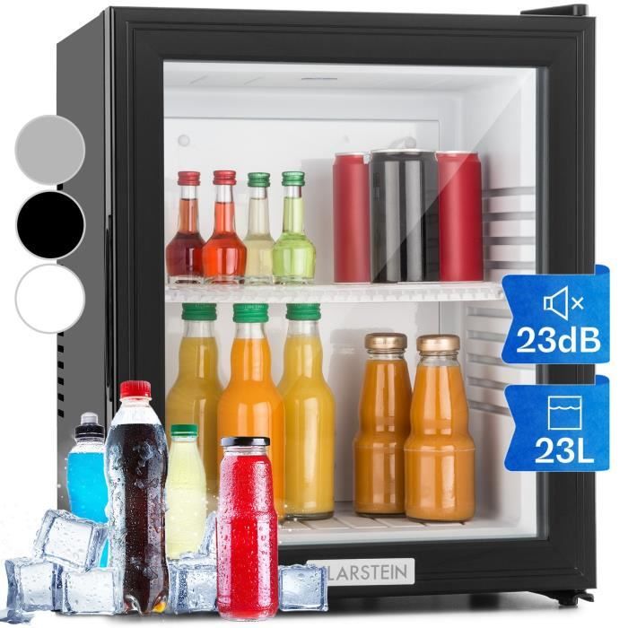 Mini frigo de chambre - Klarstein - petit frigo sans freezer - 24 l - petit frigot cosmetique - mini refrigerateur bar - noir