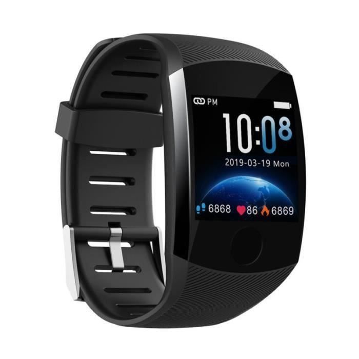 Moniteur D'activité Smartwatch Noir, Montre Connectée Homme Femme IP67 étanche Sport Fitness avec Moniteur de Fréquence Cardiaque