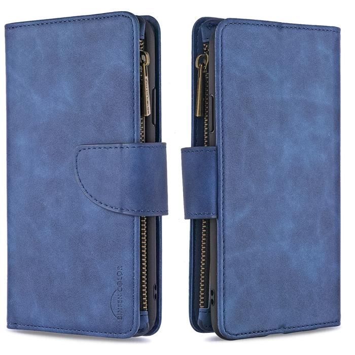 Étui de téléphone mobile multifonctionnel créatif bleu pour iPhone 12 Mini / 12/12 Pro / 12 Pro Max
