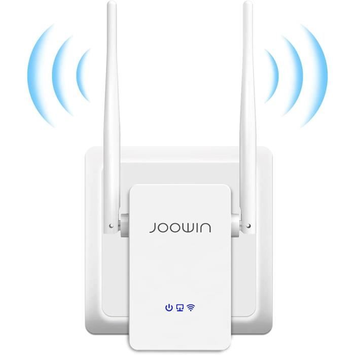 JOOWIN Répéteur WiFi, 300Mbps 2.4GHz Amplificateur WiFi , WiFi Extender, WiFi Booster, avec AP-routeur-répéteur Trois Modes, 2 A5