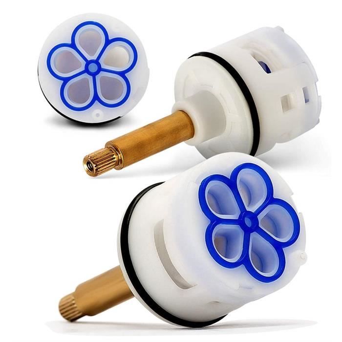 Rolli Cartouche Ceramique Universelle de Rechange en Laiton 5 Voies Cartouche Melangeur Douche D 38mm L 39mm