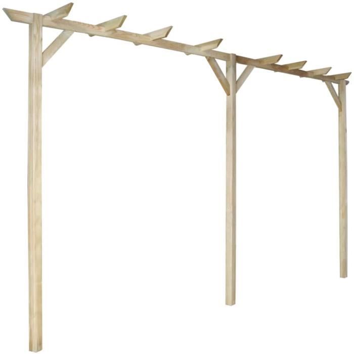 Pro©8126MODERNE Pergola de jardin - Pergola à appentis Décor - TONNELLE DE JARDIN Barnum pavillon 400 x 40 x 205 cm Bois