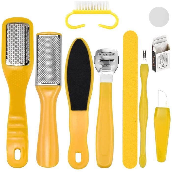 Râpe Pied Outils de Pédicure Lime à Pied Rapeuse Pieds,Lime pour Pieds Kit pour Enlever la Peau Morte, Corne et les Durillons