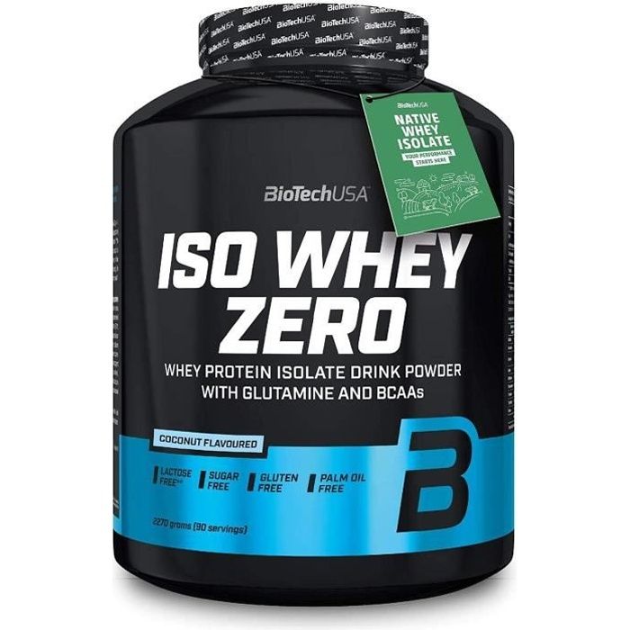 Iso Whey Zero 2270g Noix de Coco Biotech USA - Proteine Musculation