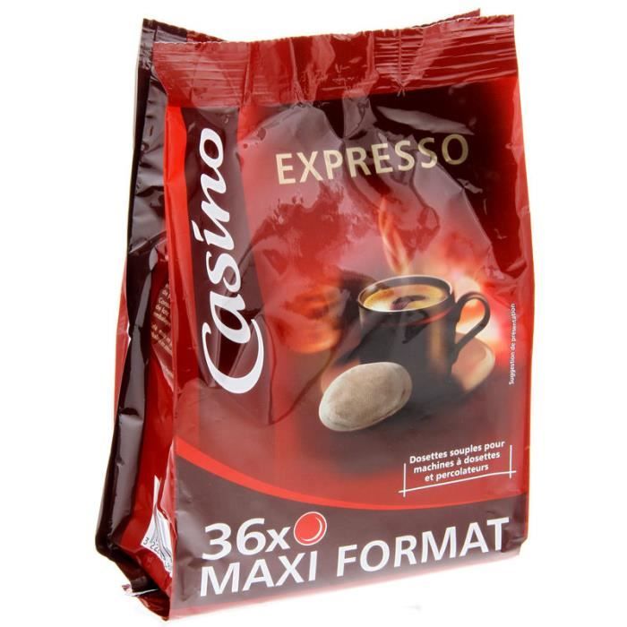 CASINO Café en dosettes - Expresso - Maxi format x36 dosettes - 250 g