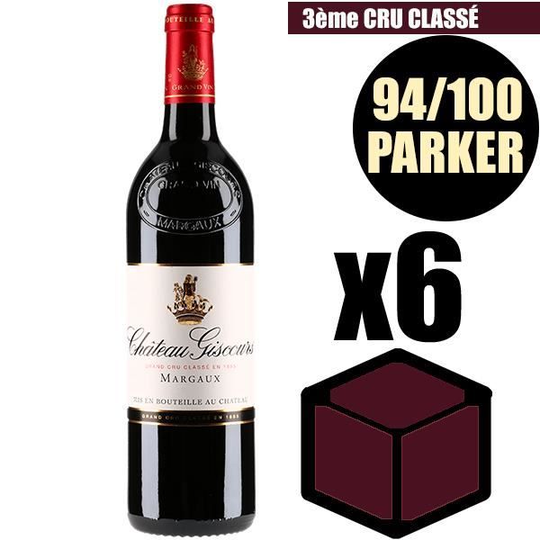 X6 Château Giscours 2015 75 cl AOC Margaux Rouge 3ème Cru Classé Vin Rouge