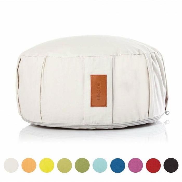 GORILLA SPORTS coussin de méditation rose pastel - Hauteur d'assise 18 cm - coussin de yoga avec rembourrage en balles d'épeautre -