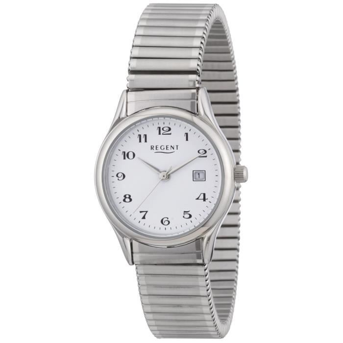 Regent - 12310137 - Montre Femme - Quartz Analogique - Bracelet Acier Inoxydable Argent