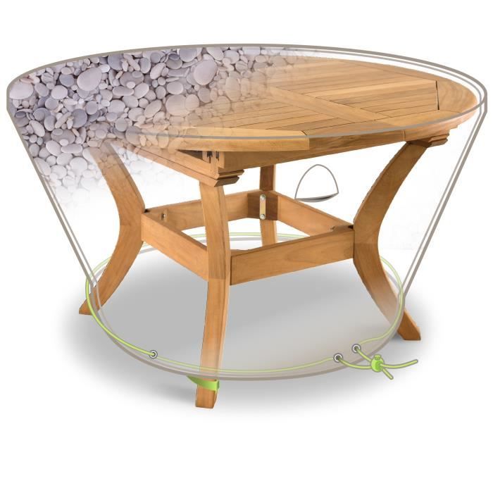 HOUSSE DE PROTECTION IMPRIMEE TABLE RONDE 6 PERS.