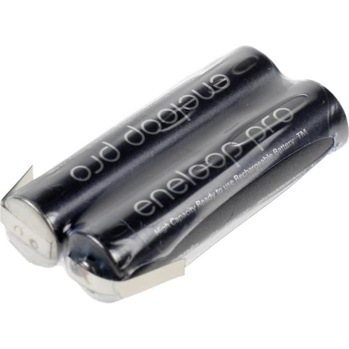 Pack d'accus R03 (AAA) 2,4 V avec cosses à souder en Z Eneloop XX