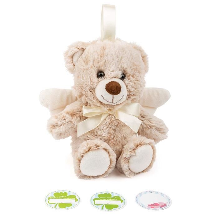 Small Foot-11485 Nounours en Peluche Ange Gardien 18cm, ami Doux avec des Ailes paradisiaques pour Un Sommeil sans cauchemar 3309