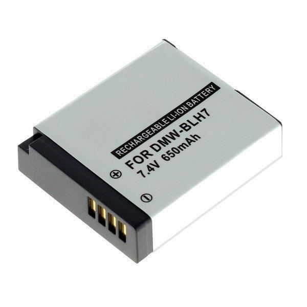 Batterie pour Panasonic Lumix DMC-GF7, DMC-GX7, DMC-GM1, DMC-GM5, DMC-LX15, DC-GX800 - Panasonic DMW-BLH7 (650mAh) Remplacement