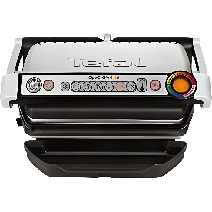 Tefal GC712D12 Optigrill+ Grille Electrique Aluminium Gris-Noir 36,5 x 34,5 x 18 cm GC712D12