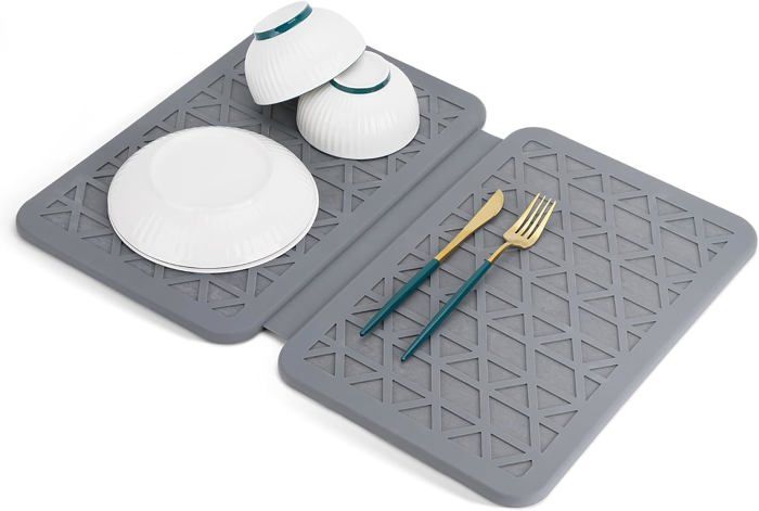 DAZZLEEX Tapis Égouttage Absorbant Diatomée – 40 X 50 Cm – Ultra Absorbant Et Antidérapant Pour Cuisine – Style Nordique Élégant