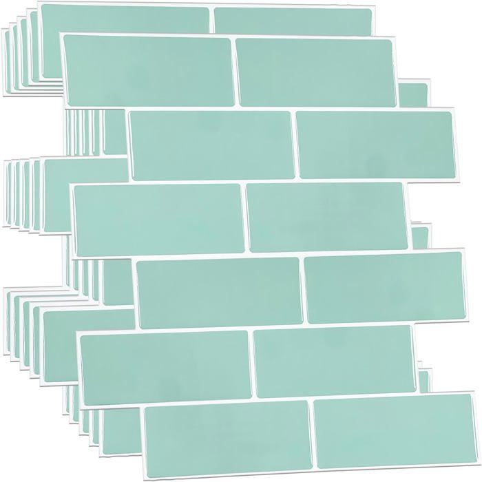 50 Carreaux Autocollants PVC Pour Mur Ou Sol - Effet 3D Marbre - Décor Facile à Poser