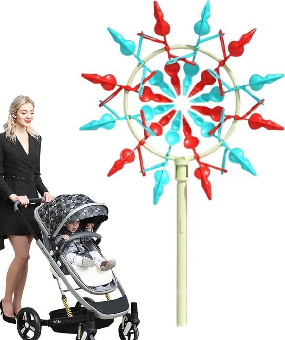 3 Spinners Montgolfière Arc-en-Ciel - Décoration Jardin Tournante Anti-UV - 130 Cm