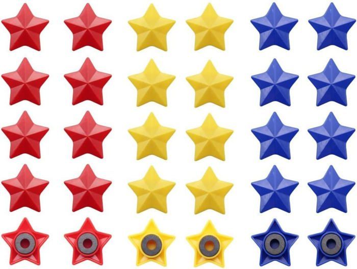 Lot De 30 Aimants Frigo Décoratifs 3D Fleurs - 10 Couleurs Et 3 Tailles - Pour Réfrigérateur Et Tableaux Magnétiques