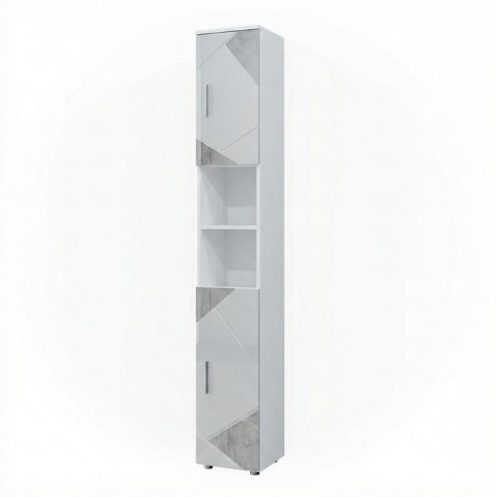 Meuble salle de bain Irma 30x192cm Blanc brillant avec inserts Vicco 39622 Meuble salle de bain Irma 30x192cm Blanc brillant avec inserts Vicco 39622