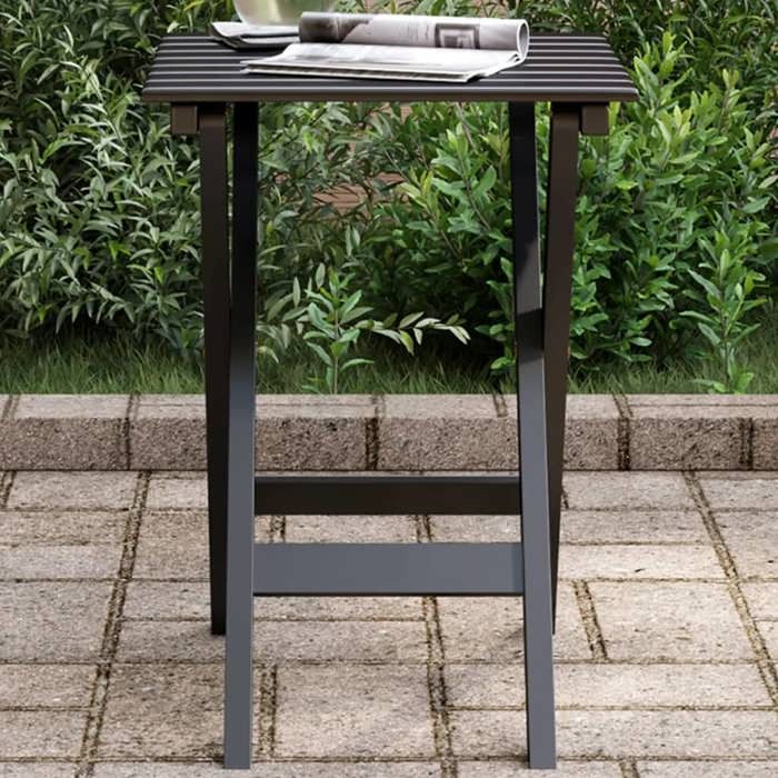 vidaXL Table d’appoint pliable noir bois de peuplier massif 4008871