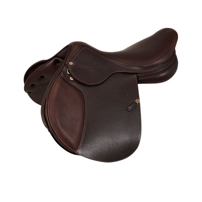 Selle De Dressage Freeny En Cuir - Noir Ou Marron, Taille 17,5 Pouces (autres Tailles Dispo)