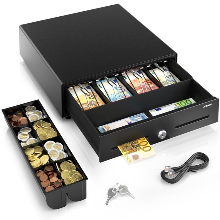 Tiroir caisse et accessoires de marchand