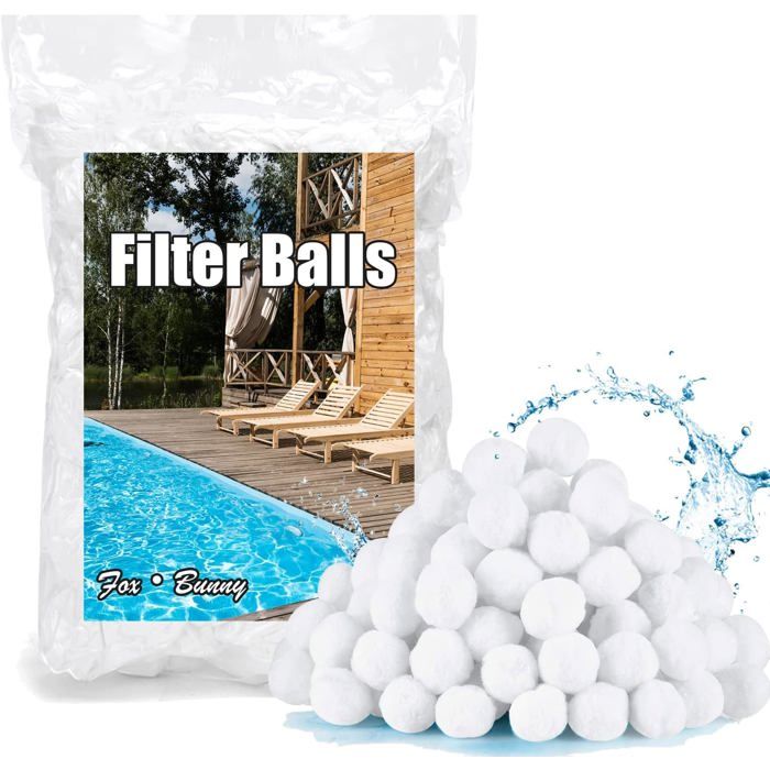 Hukermoon Balle Filtrante Piscine, Balles Filtrantes Remplace 50kg Sable Pour Filtre Piscine