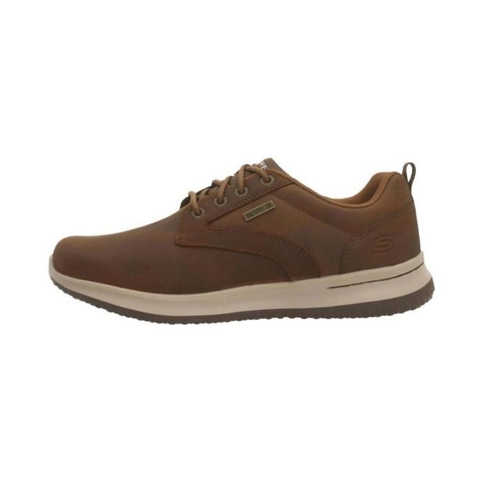 Skechers Sneakers - SKECHERS - Delson Antigo - Marron - Lacets - Plat
