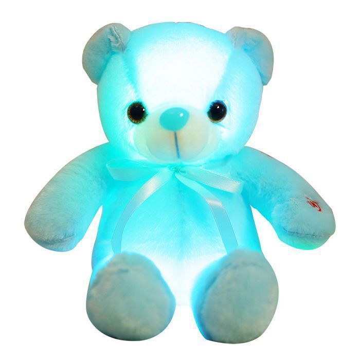 Ours En Peluche Lumineux LED - Veilleuse Enfant Douce - Peluche Qui Brille - Neuf - Idée Cadeau