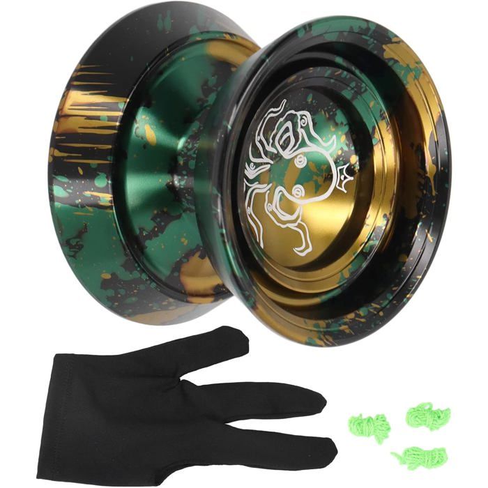 MAGICYOYO N11 Yo-Yo Professionnel Non réactif, YoYo en métal allié pour Les débutants + roulement