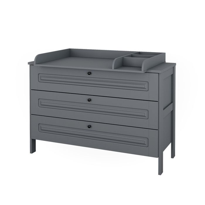 Commode à langer Ajaton 133x98.4cm avec 3 tiroirs Gris Vitalispa 50169 Commode à langer Ajaton 133x98.4cm avec 3 tiroirs Gris Vitalispa 50169