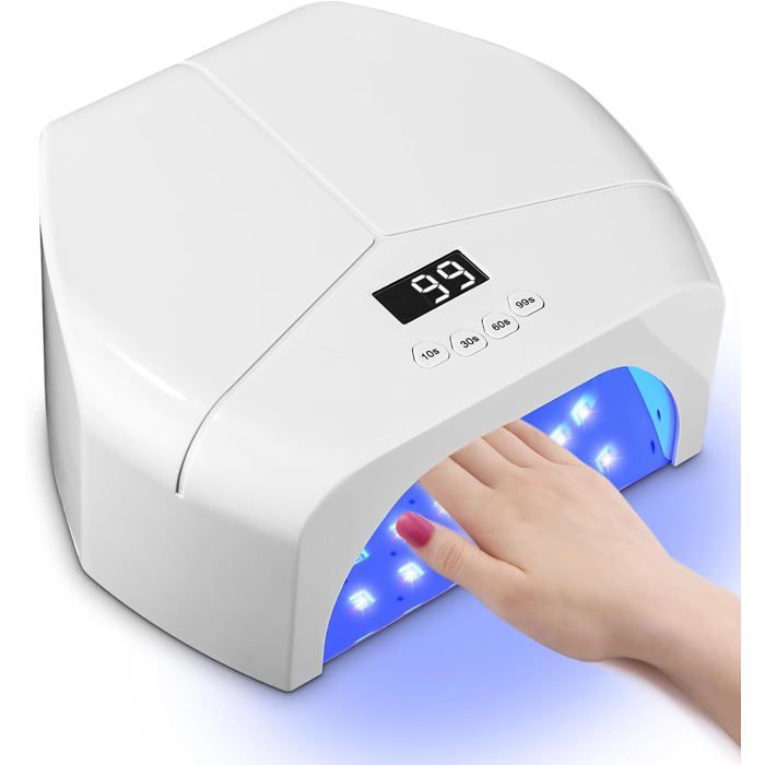 Lampe UV/LED pour ongles - GPFUOEA - 298W 72 LEDs - Capteur automatique - Double source 365/405 nm