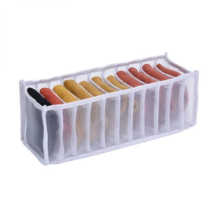 Organiseur de tiroir pliable (11 compartiments) - 1 pièce de rangement pour sous-vêtements organiseur de vêtements pour chaussett