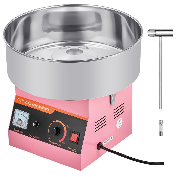 Machine à barbe à papa - DUOKU - MHTJJPXMO1-3S - 1000 W - Bol inox 38 cm - Rose