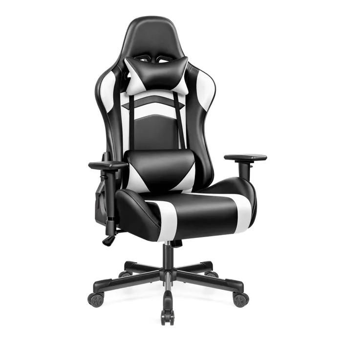 Chaise Gaming Ergonomique et Dossier Réglable 90° 155° Assise à Ressorts Revêtement PU Imperméable Soutien Complet - vue 3