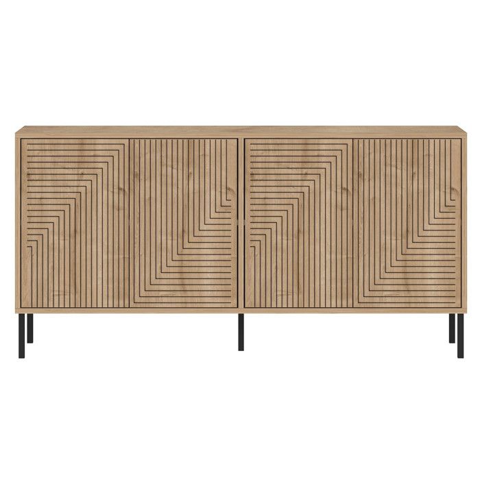 Buffet en bois ""Evolet"" - 150 x 36 x 75 cm - Beige
