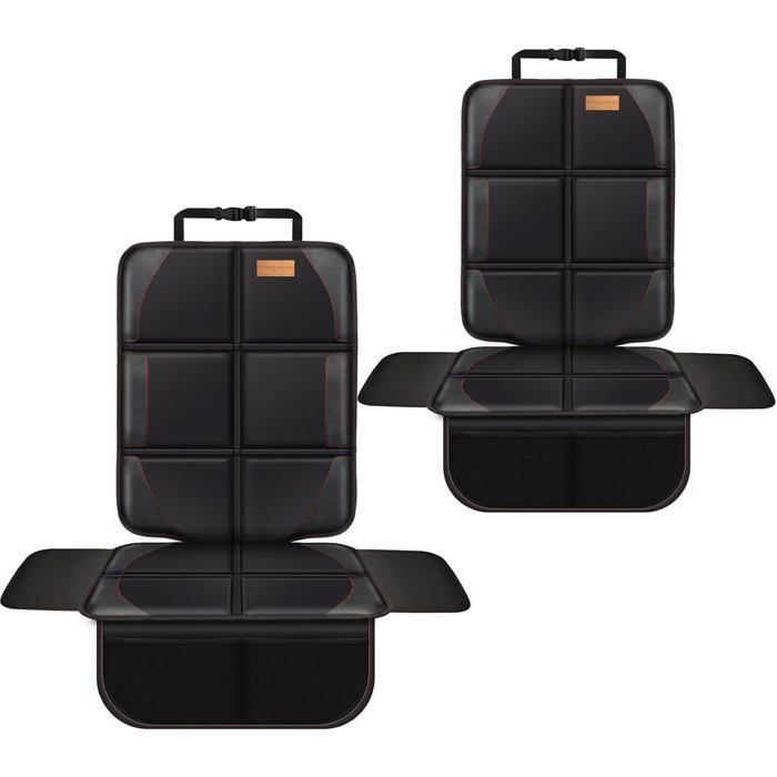 Protections de Sièges de Voiture Set de 2 - Compatible ISOFIX - Taille - Noir
