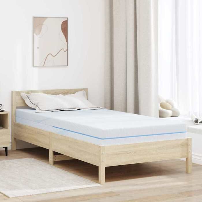 Matelas - COCO - tissu jacquard - blanc - 100 x 200 cm - 7 zones - fermeté moyenne833698