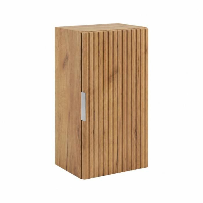 Demi-colonne de salle de bain - 3XELIVING - Chêne Craft Doré - Suspendue - 35x27x68 cm - Poignée argentée Demi-colonne de salle de bain - 3XELIVING - Chêne Craft Doré - Suspendue - 35x27x68 cm - Poignée argentée