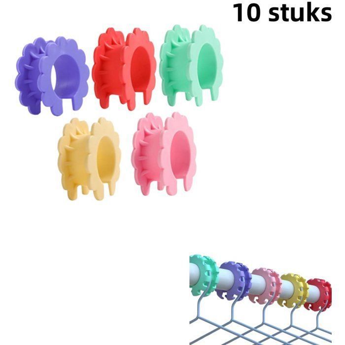 10 Clips De Fixation Pour Corde À Linge En Silicone Antidérapant Résistant Au Vent Couleurs Mixtes