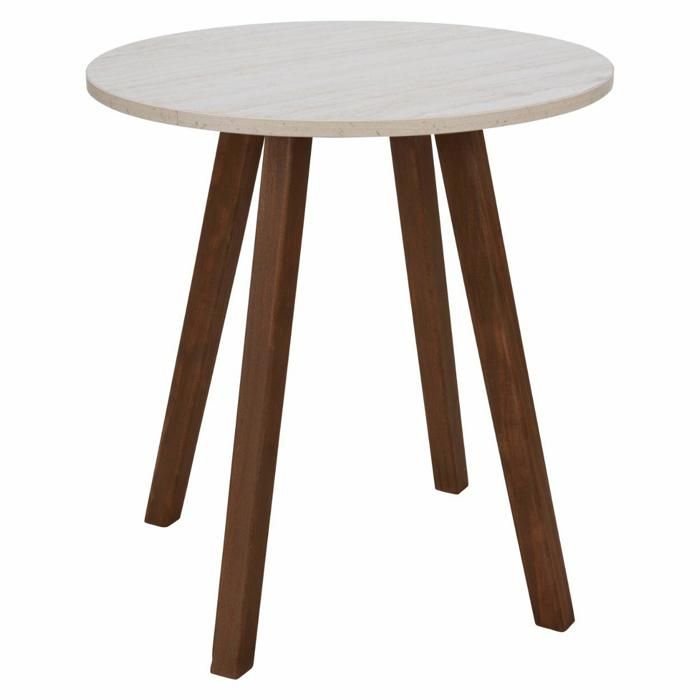 Table basse avec plateau effet marbre 35 x h 38 cm