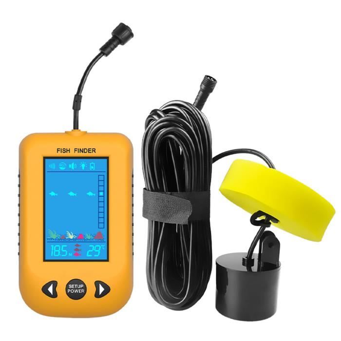 Alomejor Détecteur de poisson sans fil ABS 100 m - Détecteur de poisson - Sondeur Echo pour la pêche de nuit, réservoir d'eau turbid Alomejor Détecteur de poisson sans fil ABS 100 m - Détecteur de poisson - Sondeur Echo pour la pêche de nuit, réservoir d'eau turbid