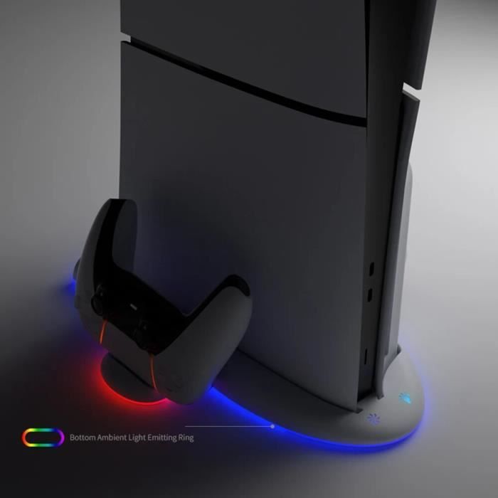 Support Mural Refroidisseur Pour PS5 (modèle Avec Lecteur Et Slim) - 2 Ventilateurs, Fixation Filaire