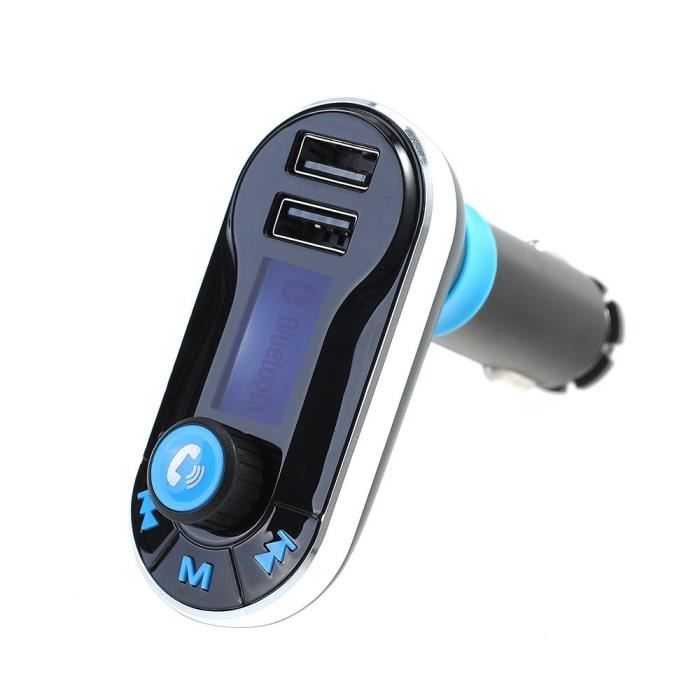 Kit De Voiture Bluetooth Lecteur MP3 Transmetteur FM avec Micro Enceintes Bluetooth pour Tous