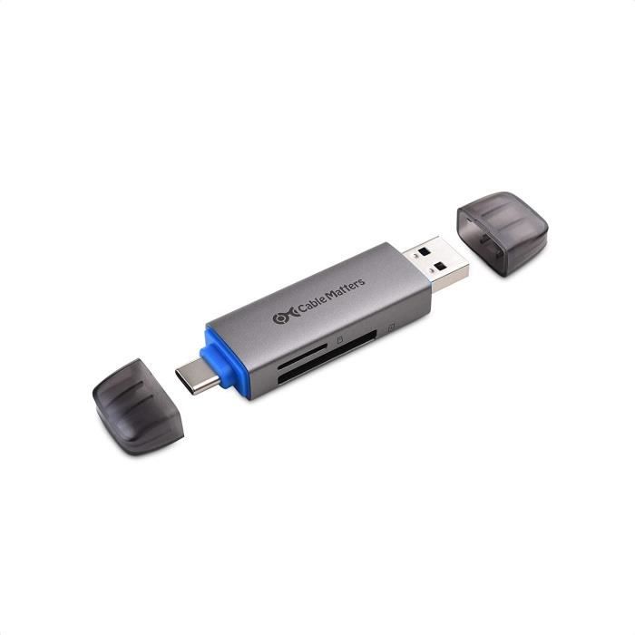 Lecteur Carte SD USB 3.0 et USB-C pour Android et iPad Pro